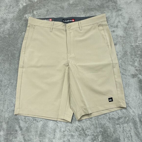 Quiksilver Mens 4-Way Stretch Tan Shorts Size 30 UV Protection a1385 - Picture 1 of 7